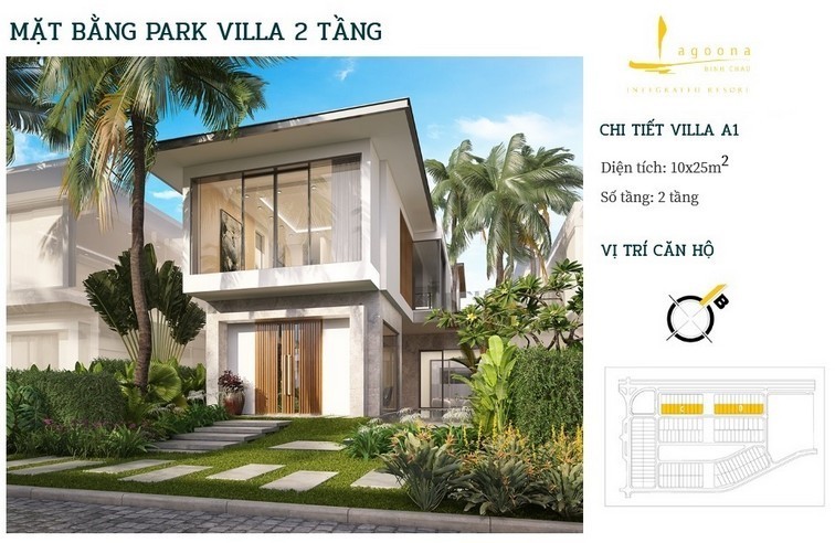 Mẫu thiết kế Villa 2 tầng dự án Lagoona Bình Châu